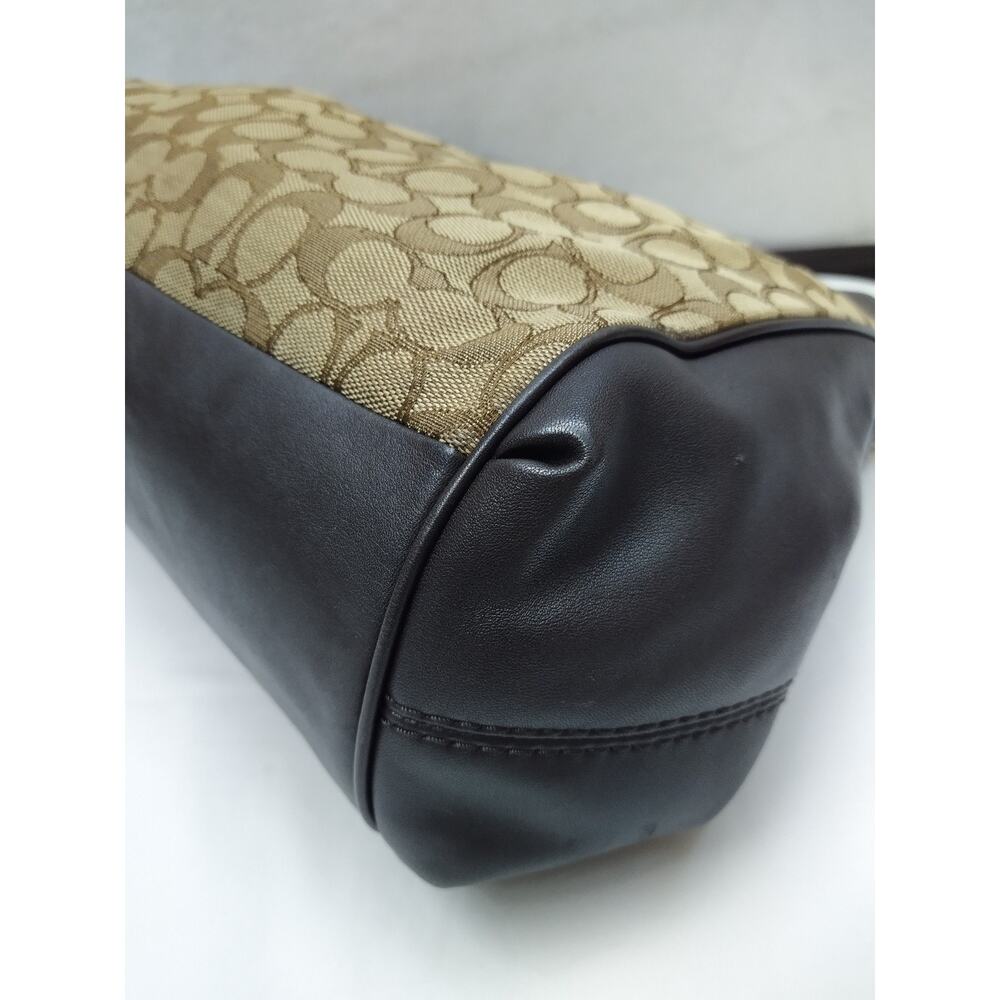 Coach Lexy Signature Khaki Brown Canvas 3 Compartments Shoulder Bag - Picture 16 of 16
